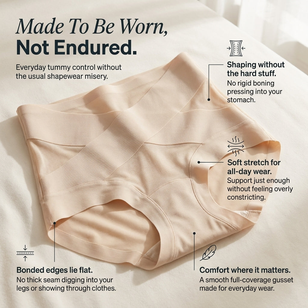 No-Roll Tummy Control Briefs — 6 Pack