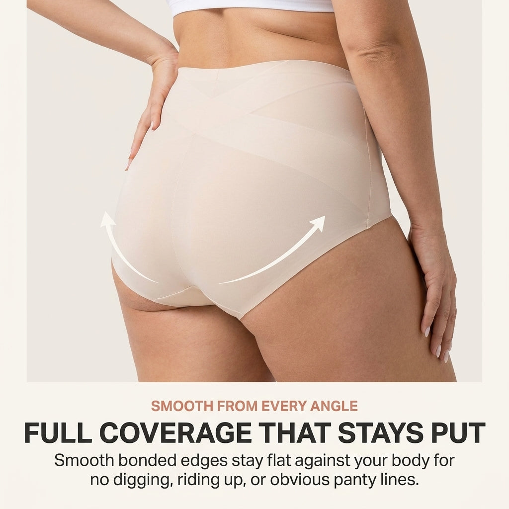 No-Roll Tummy Control Briefs — 6 Pack