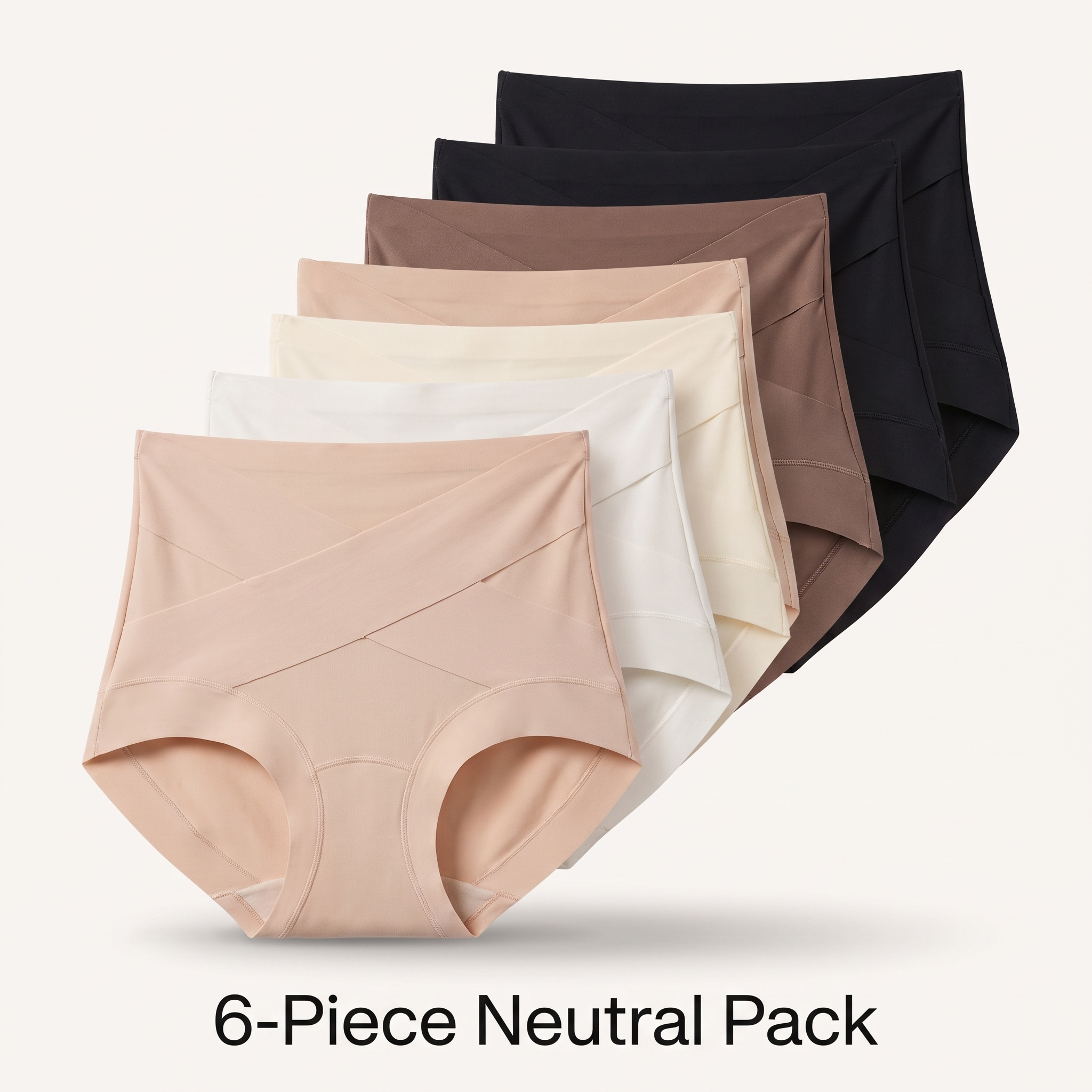 No-Roll Tummy Control Briefs — 6 Pack