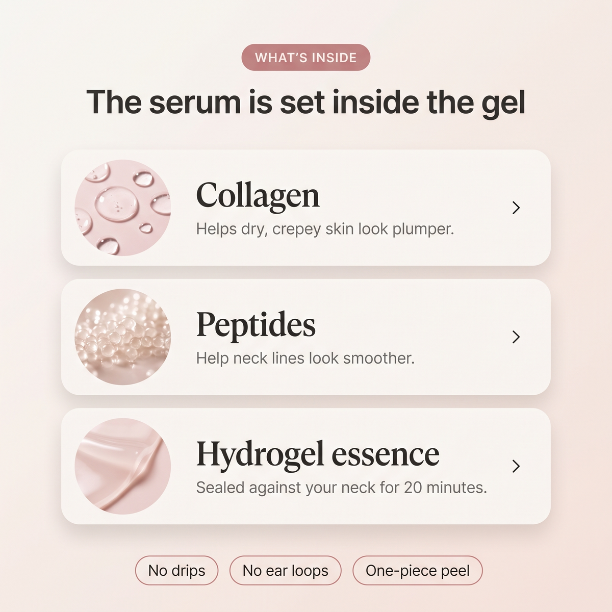Glass Neck Hydrogel Patch